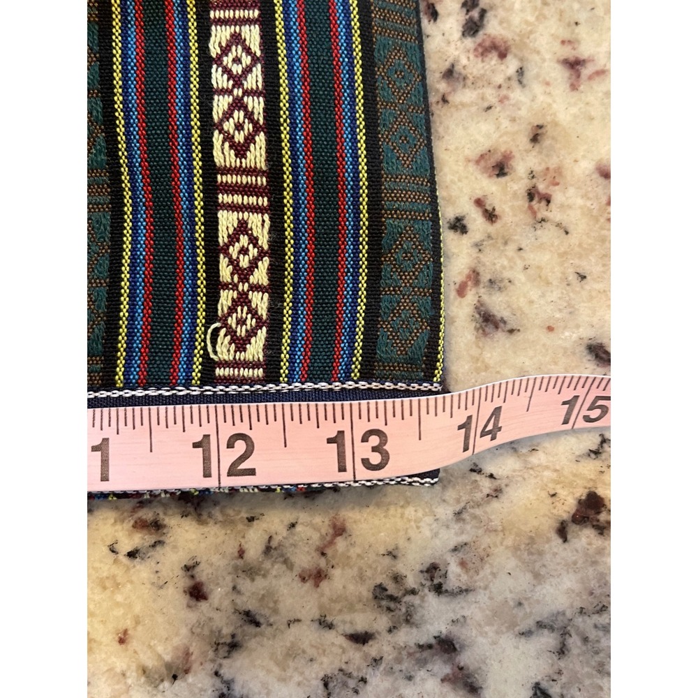 Raga Bustier Crop Top Womens Small Green Multi Boho Festival Woven Tapestry - Picture 6 of 6